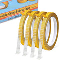 Double Sided Fabric Tape Heavy Duty for Hem, Fashion Dress, Cloth, Curtains, High Adhesive Sticky but Removable, No Sewing or Ironing Need, 0.31in x 33FT/10m x 4Rolls
