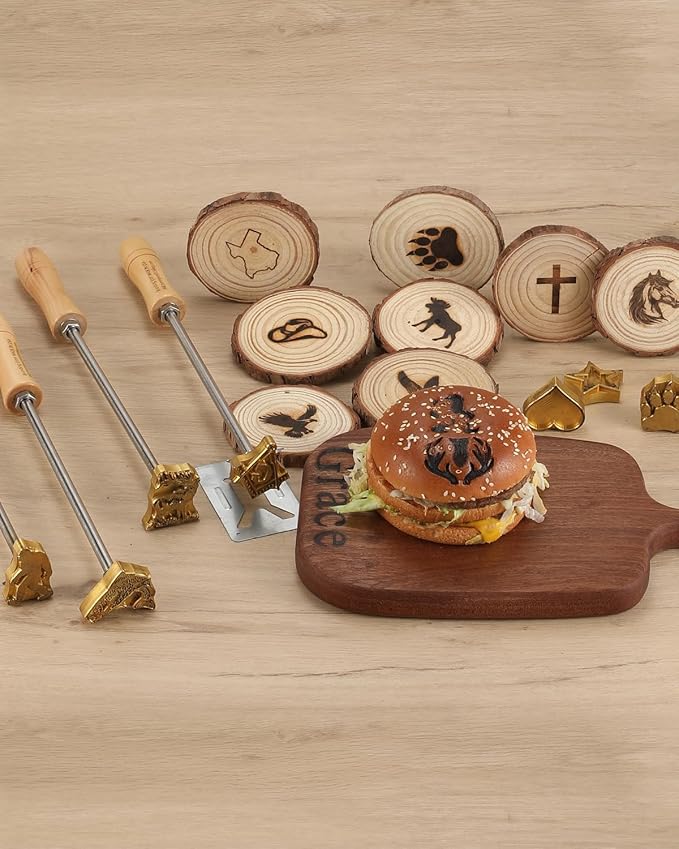 Bee Branding Iron, 1 1/2" Brass Branding Iron Stamp for Hats Wood Leather