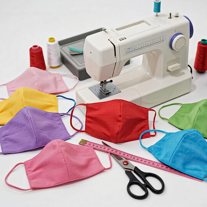18 * 21inch Cotton Fabric Premium, Solid Precut Fabric Pure Quilting Fat Quarter Bundles Patchwork for Sewing DIY Craft (Blue, 4PCS)