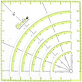 8x8 inch Acrylic Arc Cutting Fabric Ruler,Circle Templates for Quilting,Multifunctional Classic Quilting Ruler,Cut Patchwork Cloth,Sewing,Painting and Handicrafts