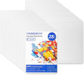 28 Pack 8x10 Inch Canvas Boards for Painting, Kids Art Novices Blank Painting Canvases, Gesso Primed Acid-Free 100% Cotton Canvas Panels for Acrylic Oil Watercolor Tempera Paint