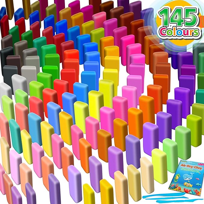 Air Dry Clay 145 Colors, Modeling Clay for Kids, DIY Molding Magic Toy with Tools, Gift for Kids Boys Girls