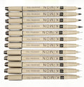 Micro Fineliner Drawing Pen,12 Black Fine Line Waterproof Ink Set 0.05mm to 3mm Ultra Fine Tips Archival Inking Markers Sketch Outline Pen, Precision Drawing Sketching Kit (Black)