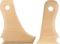 HARFINGTON 2pcs Pottery Ribs Trimming Tools Pottery Profile Rib Wooden Foot Shaper Bundle Foot Curved Shaper Texture Rib Beech Wood for Carving Ceramics Clay