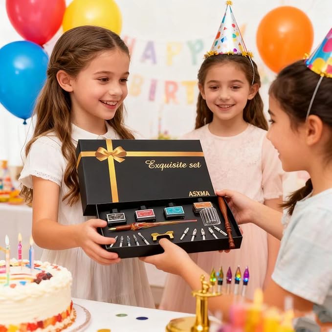 Calligraphy Pens Gift Set - Personalized Caligraphy Pen Kits Calligraphy Set For Beginners&professional.glass dip pen Include Glass And Wooden Dip Pen,Pen Holder,Various Sizes Of Nibs Etc