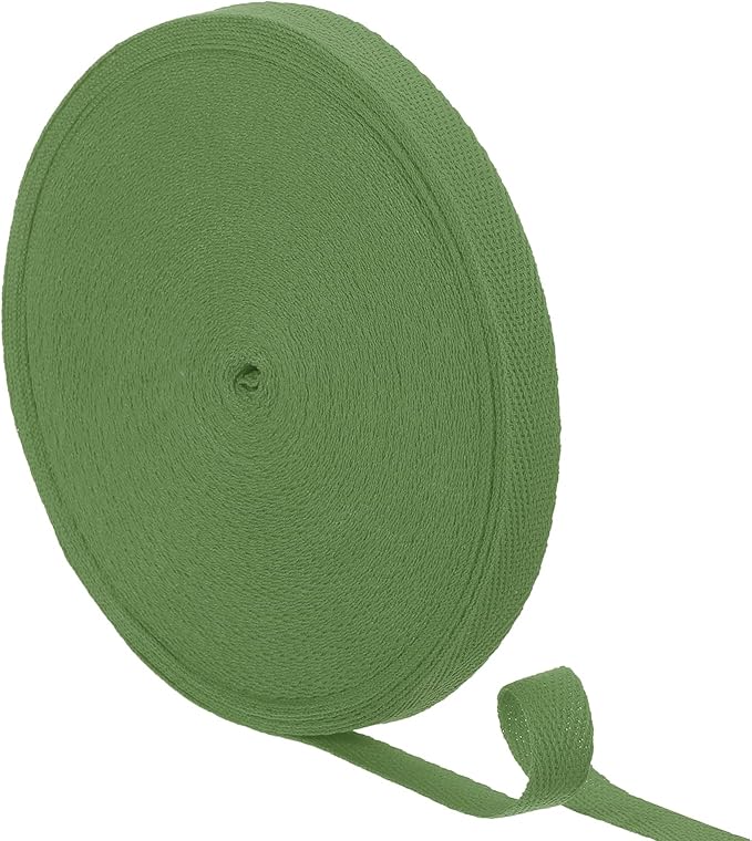 uxcell 23 Yards Cotton Twill Tape, 1/2-inch Herringbone Webbing Ribbon Bias Binding Tapes for Clothes Sewing, DIY Crafting (Blue Green)