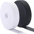 Knit Elastic Bands for Sewing Heavy Stretch High Elasticity Flat Elastic Cord 3/5 Inch Wide Braided Elastic Spool 10 Yard (5 Yard White,5 Yard Black)