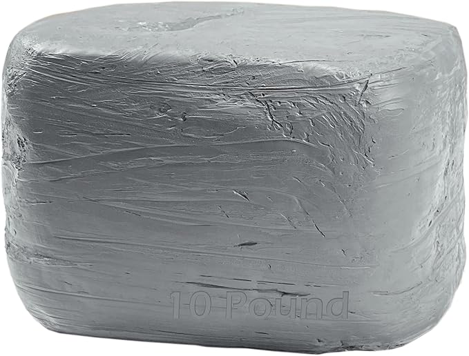 ReArt Natural Air-Dry Clay, for Sculpting, Wheel Throwing, Hand Building, All-Purpose Modeling Clay 10lbs for Sculpting (Gray 10LBs)