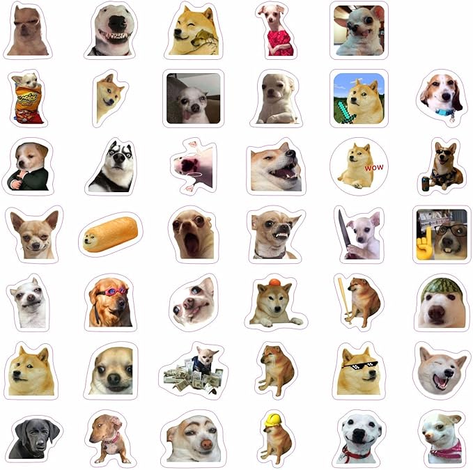 BulbaCraft Funny Dog Meme Stickers, Dog Gifts, Gifts for Women & Men