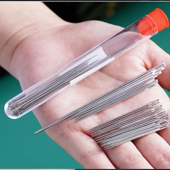 34 Piece Sewing Kit, Big Eye Steel Sewing Needles Kit, 37 PCS Stainless Steel Sewing Needle Kit, Long & Thin Handmade Quilting & Sewing Needles Kit for DIY Sewing