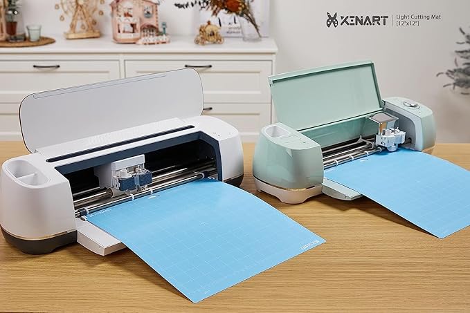 Xinart Cutting Mats for Cricut Maker 3/Maker/Explore Air 2/Air/One 12x12 Inch 2pcs Blue Light Adhensive Replacement Cutting Mat Compatible with Cricut Cutting Machine