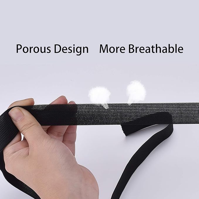 Waycreat 1 Inch Elastic Band for Sewing, Crafts, DIY, High Elasticity, (White 22Yards, Black 22 Yard)