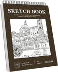 Soucolor Sketchbook 8.5x11 Hard Cover - 100 Sheets Spiral Bound Sketch Pad 8.5" x 11", 68lb/100gsm Thick Drawing Paper 8.5" x 11", Acid-Free Art Notebook for Adults Teacher Must Have