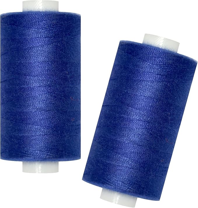 All Purpose Sewing Thread-2 Spools of Hand Polyester Sewing Thread for Sewing Machine for Hand and Machine Sewing(Royal Blue, 2 spools)