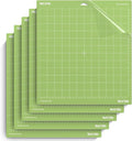 Nicapa Standard Grip Cutting Mat for Cricut Maker 3/Maker/Explore 3/Air 2/Air/One (12x12 inch,5 packs) Standard Adhesive Sticky Green Quilting Replacement Cut Pads