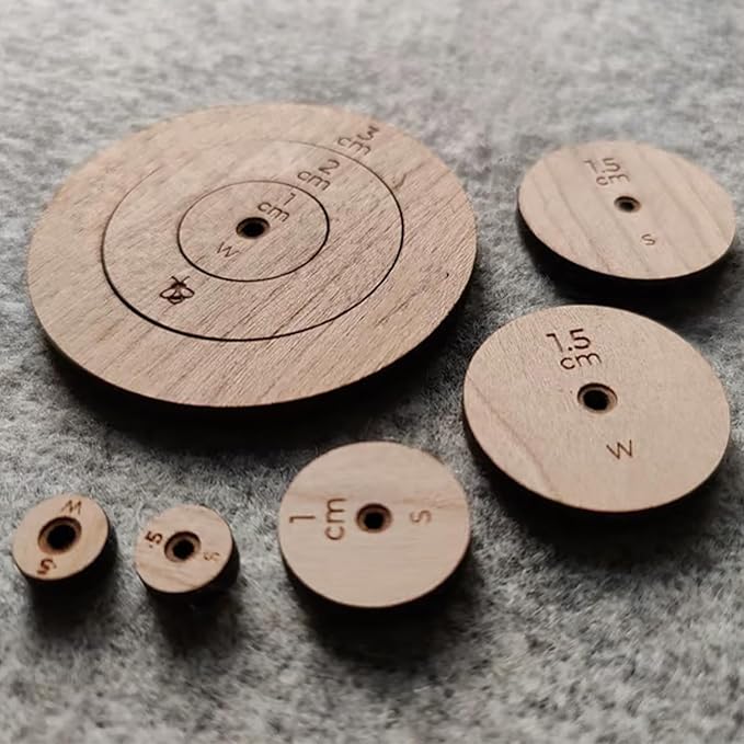 Jenerates Seam Circles,Wooden Circle Quilting Template Tracing Wheel Sewing Admission Marker Tool Quilting Rulers Precision Stitching Craft for Quilting Enthusiasts