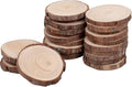 KINJOEK 30 PCS Natural Wood Slices 5.1-5.5 Inch with Bark Unfinished Wood Circles for Coasters DIY Crafts Wedding Decorations Christmas Ornaments