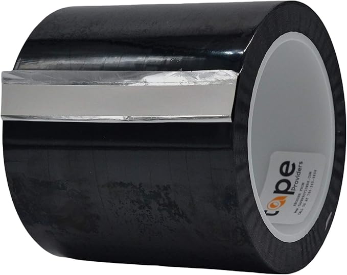 MAT Metalized Polyester Mylar Film Tape, Black - 4 inch x 72 yds. Decor Tape for Detailing Accent Wall, Graphic Arts, Car and Boat Trim - Vibrant Mirror Like Finish