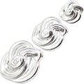 Floral Silver Metal Shank Buttons - 12 Pcs - 3 Size Options - Luxury Floral Round Wave Metal Shank Buttons for Men Women Blazer Coat Uniform Shirt Suit and Jacket Sewing Craft DIY N7501