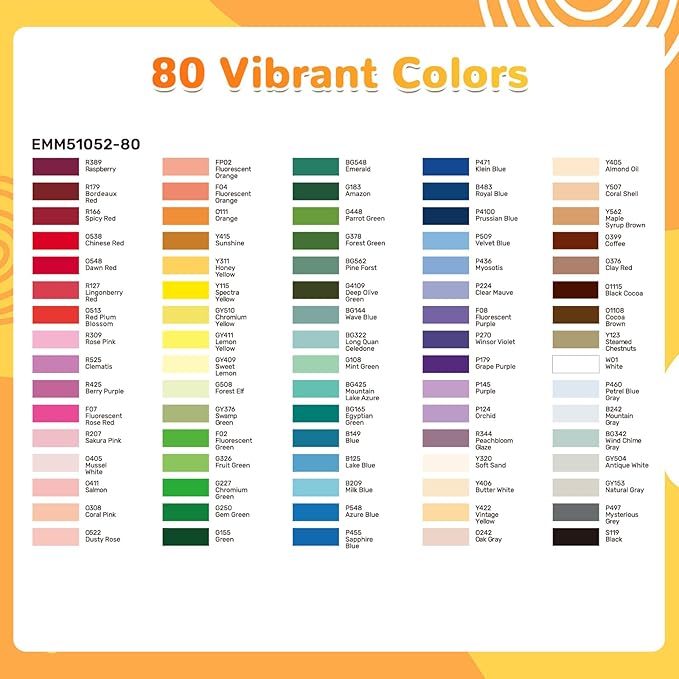 80 Colors Acrylic Paint Markers Brush Tip, Automatic Ink Control Acrylic Paint Pens Waterproof Acrylic Markers Set for Christmas Decorations, Stone, Wood, Glass, DIY & Art Supplies