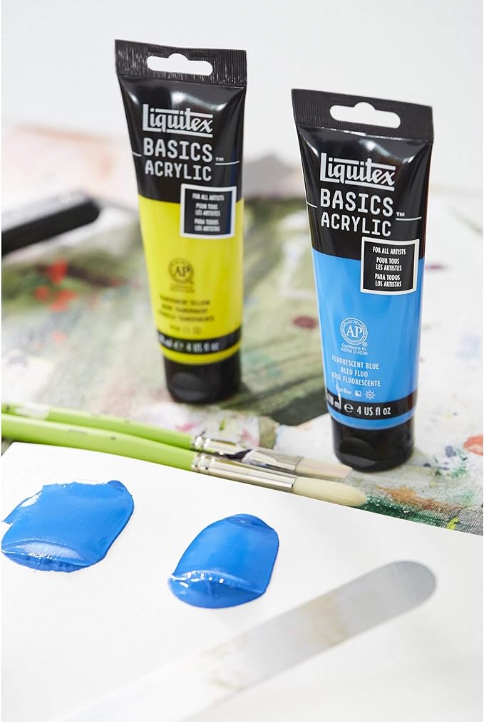 Liquitex BASICS Acrylic Paint, 118ml (4-oz) Tube, Fluorescent Pink