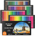 Shuttle Art 172 Colored Pencils for Adult Coloring Books, Soft Core Color Pencil Set for Artist Drawing Sketching Crafting