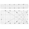 Sibba Quilting Ruler Sewing Ruler Acrylic Anti-Slip Metric Rulers Quilting Templates Cutting Rulers with Non-Slip Rings DIY Quiltings Tools with Clear Printed Lines for Precise Cutting