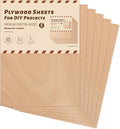 ROBOTIME 6-Pack Laser Wood Sheets 1/8" - 12 x 16 x 1/8 Inch - Mahogany - 3mm Plywood for Laser Cutting, Laser Engraving Blanks