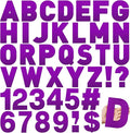 184 Pcs Large Vinyl Letter Sticker 6" Big Alphabet Number and Symbol Sticker Self Adhesive Removable Letter Decal for Christmas Bulletin Board Classroom Decor Poster Window Door Mailbox(Purple)