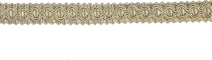 Gimp Braid Trim, 0.7 Inch / 10M(10.9 Yards) Fabric Trim for Curtains, Upholstery, Sewing, Hand DIY Crafts, Costume and Home Decorative（Bronze Gold）