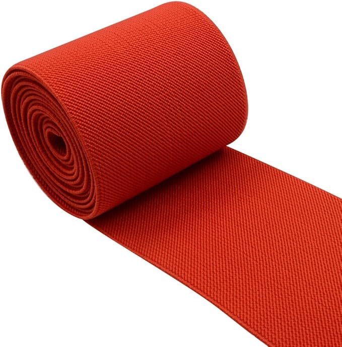 Strapcrafts 3-Inch Wide by 2-Yard Colored Woven Elastic Band,Red13030