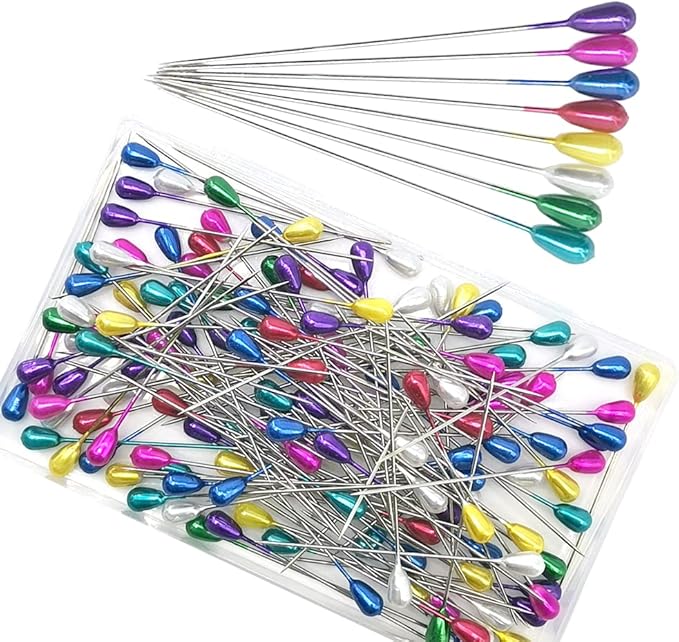 150 Pieces Colorful Pearl Head Pins Corsage Pins 55mm/2.17in Sewing Pins Straight Pin Wedding Bouquet Pin for DIY Decoration Craft and Sewing Project (55mm/SDC)