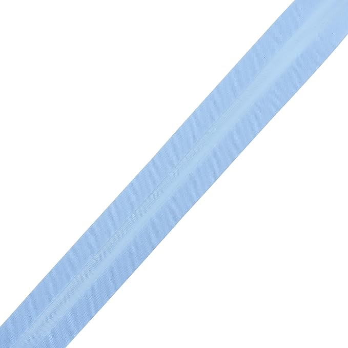 Mandala Crafts 55 Yards 1/2 Inch Light Blue Double Fold Bias Tape for Sewing - Bias Binding Tape for Quilting Binding, Hemming, Seam, and Fabric Piping
