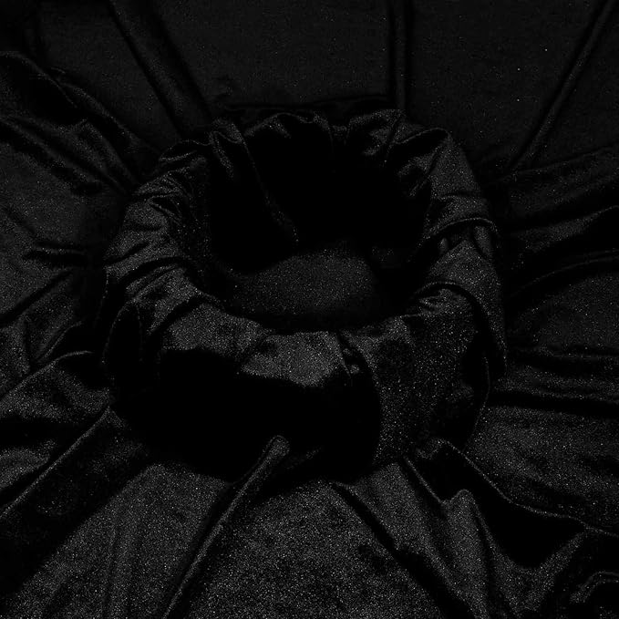 KKJIAF Black Stretch Velvet Fabric 60 Inch Wide, 2 Yard Soft Stretchy Fabric for Sewing Clothes, Apparel, Costume, Crafts - 90% Polyester 10% Spandex