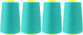 Mandala Crafts 4 Pack of Serger Threads Cones Spools - 40S/2 24000 Yards Polyester Aqua Threads for Sergers Machine and Overlock Quilting Sewing Machine