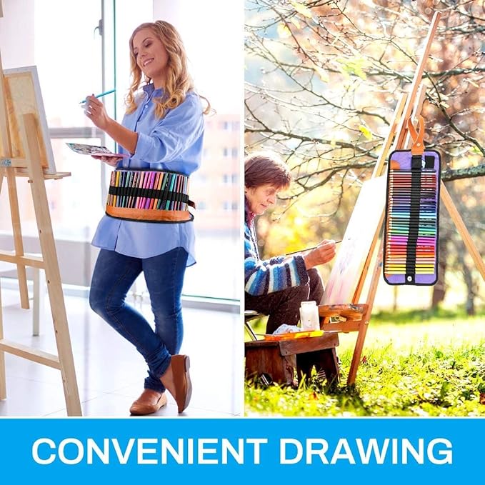 36 Colored Pencils Set, Artist Coloring Pencils for Adult Coloring Books, Artist Sketch, Premier Drawing Pencils with Canvas Roll-up Pouch Bag and Pencil Sharpener