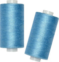 All Purpose Sewing Thread-2 Spools of Hand Polyester Sewing Thread for Sewing Machine for Hand and Machine Sewing(Turquoise Blue, 2 spools)