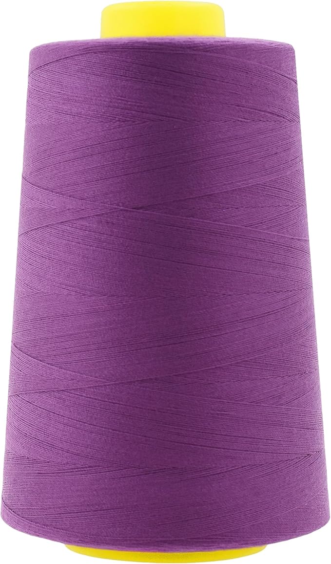Mandala Crafts 4 Pack of Serger Threads Cones Spools - 40S/2 24000 Yards Polyester Mulberry Threads for Sergers Machine and Overlock Quilting Sewing Machine