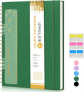 Graph Paper Notebook, Spiral Notebook Journal 8.5” x 11”, A4 Large Grid Notebooks for Women Men, 100 GSM Graph Paper, Plastic Hardcover Spiral Graphing Journals for Work School Engineerin, Green