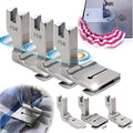Generic Piping Sewing Machine Presser Foot, 2024 New Double Gathering Pleated Shirring Presser Foot, P5 P50 P5W Fits for Most of Sewing Machine (P5W,3), Silver, FRJYJ01