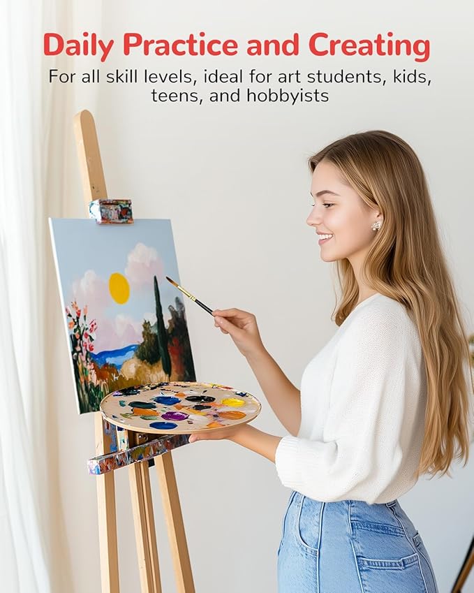 Canvas Boards 24 Pack, 9x12 Inch Painting Canvas Panels, 100% Cotton White Blank Art Supplies for Acrylics Oil Watercolor Tempera Paints