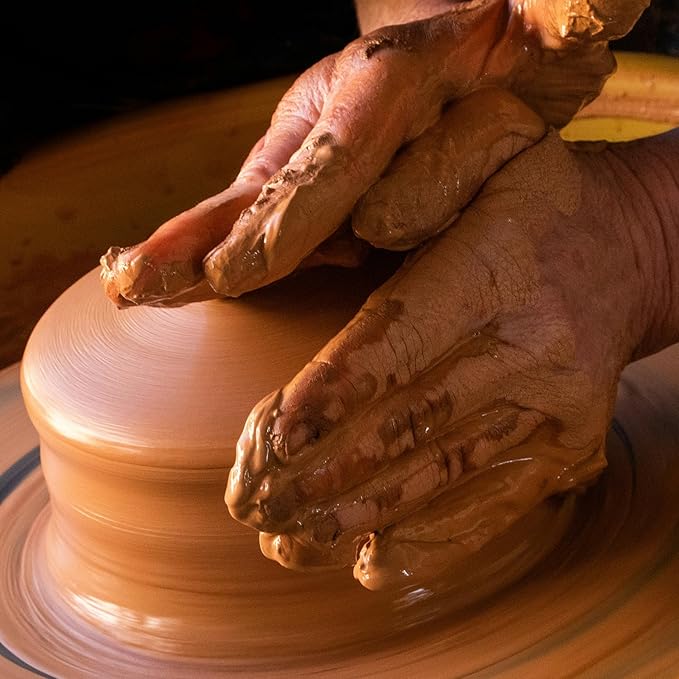 50 lbs Low Fire Pottery Clay - Terra Cotta, Cone 06. Earthware Potters Throwing Clay.Ideal for Wheel Throwing,Hand Building,Firing and More,Pottery Clay for Sculpting,Beginners and Advance