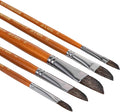 Falling in Art Dagger Paint Brush Set, 5 Pcs Professional Dagger Brush Watercolor, Pinstriping Striper Long Liner Brushes for Acrylic, Oil, and Gouache Painting