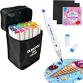 Coloring Marker,24 Colors Fine & Chisel Dual Tip Marker Set,Permanent Art Markers for for Adult Coloring Books,Alcohol Markers Stocking Stuffers(White Barrel)