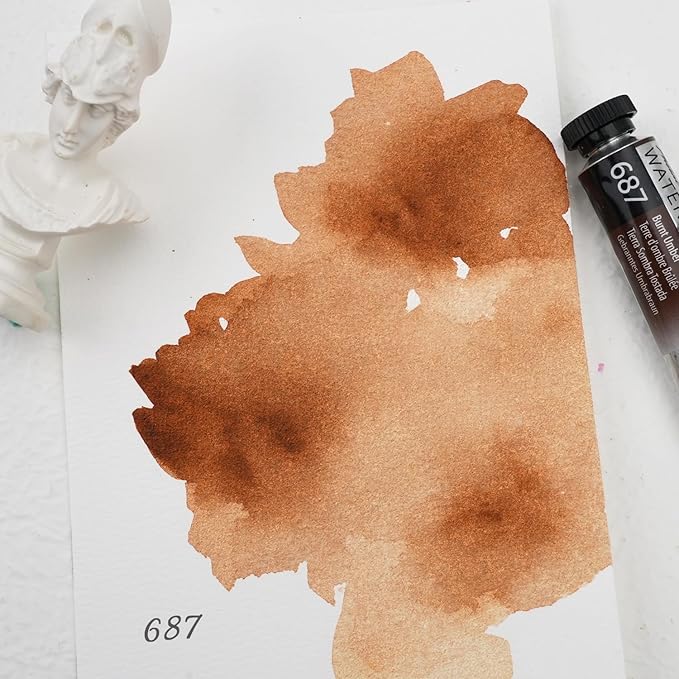 PHOENIX Professional Watercolor Paint Single Tube - 0.47 Fl Oz / 14ml - Burnt Umber
