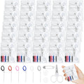 Worldity 60 Boxes Mini Sewing Kit Bulk, Travel Sewing Kit with Pre Threaded Needles, Scissors, Button, Pin, Emergency Quick Fix Repair Sewing Set for Home, Hotel, Travel Necessities (Assorted Color)