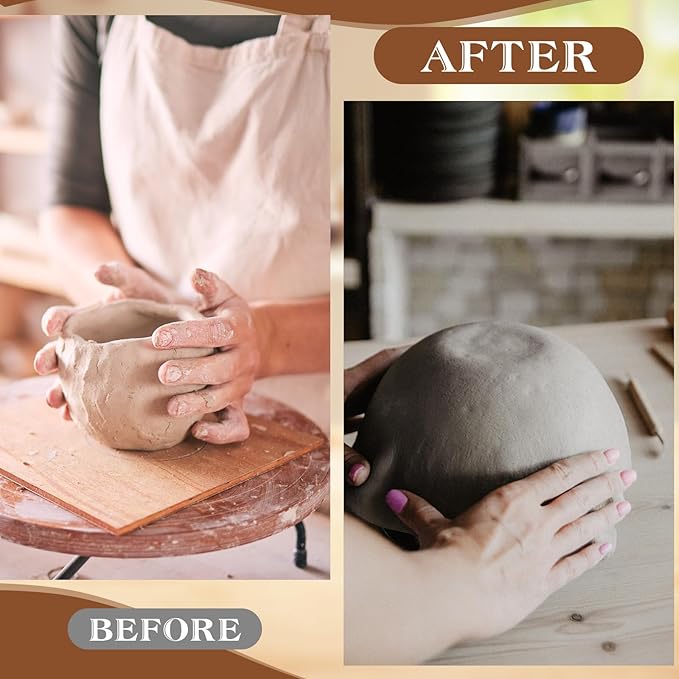 4 Pack Pottery Molds 4.5'' 6.5'' 8.5'' 10.5'' Thickness 2'' Plaster Molds Wood Pottery Tools with Handle for Ceramic Top Forms DIY Bowls Plate Dish Slump Press Art Making(Hemispherical)