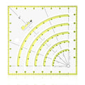 8 Inch Acrylic Fabric Ruler Quilting Ruler Multifunctional Arc Guide Cutting Square Ruler Quilt Circle Cutter Ruler Quilting Supplies and Tools for Quilting, Sewing, Crafts, Pattern Making