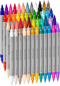 ARTISTRO 48 Acrylic Paint Markers - Paint Pens Dual Tip Brush + Fine Ideal for Calligraphy - Perfect for Fabric, Rock, Glass, Wood, DIY - Art Supplies, Stocking Stuffers, Christmas Gift Idea
