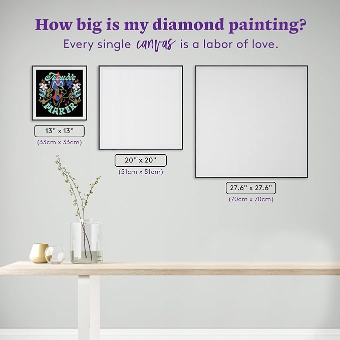 DIAMOND ART CLUB Trouble Maker Diamond Painting Kit, Fun DIY Crafts for Adults, Round Diamond Art Canvas, 13" x 13"
